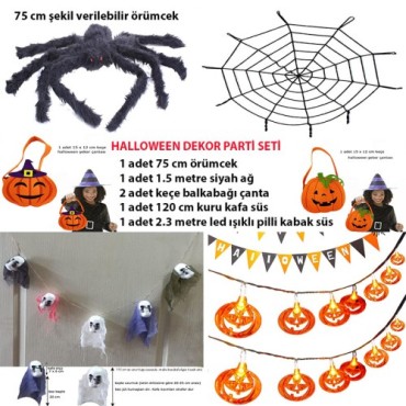 Cadılar Bayramı Halloween Dekor Seti Dekorasyon Ürünleri 6 Parça Set