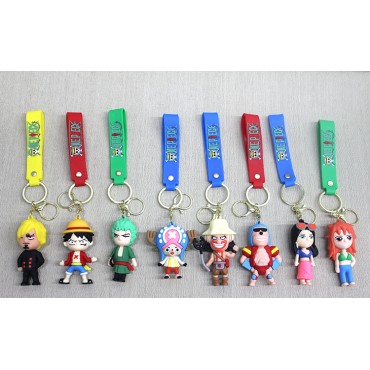 One Piece Karışık Karakterler Silikon Anahtarlık 