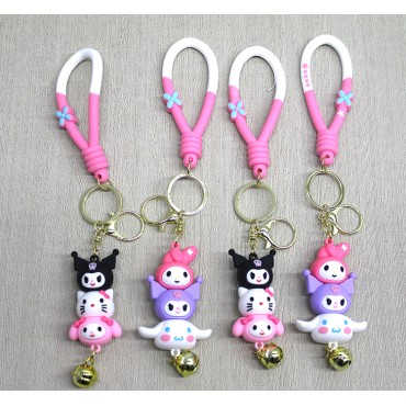 Hello Kitty Ve Arkadaşları Silikon Anahtarlık 