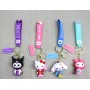 Silikon Kuromi, Hello Kitty, My Melody Anahtarlık 