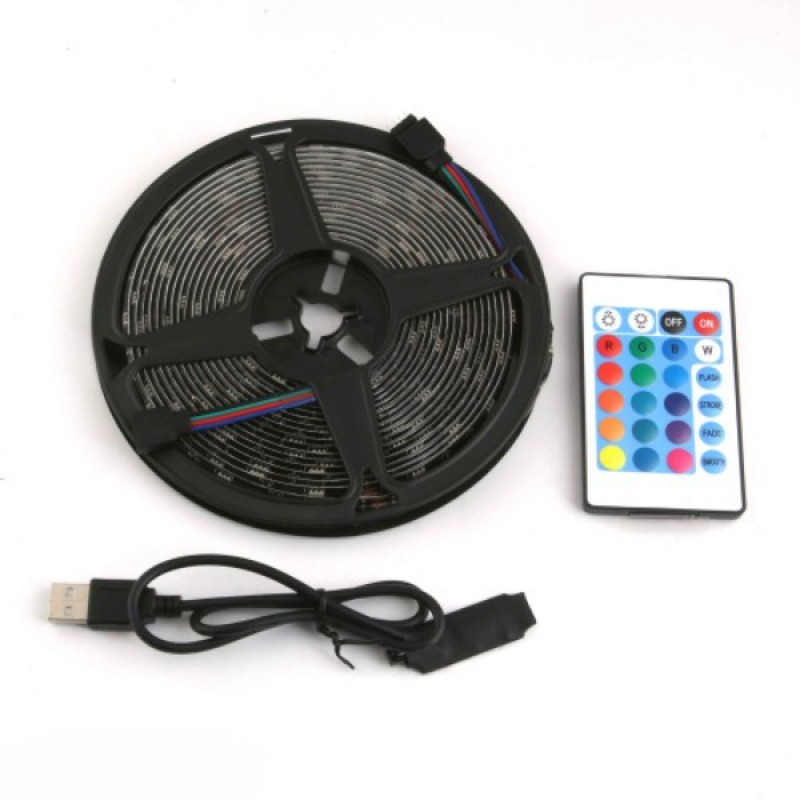 RGB Şerit 30 LED Kumandalı USB Bağlantılı 