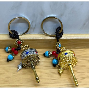 Metal Feng Shui Şans Çarkı Anahtarlık Model 3