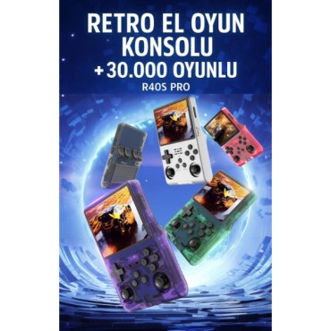 Retro Oyun El Konsolu R40S Pro  Retro Oyun El Konsolu R40S Pro