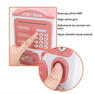 Parmak İzi ve Şifreli Elektronik ATM Kumbara Parmak İzi ve Şifreli Elektronik ATM Kumbara