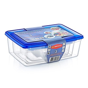 3'lü Köşeli Saklama Kabı Seti