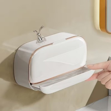 Kapaklı Ve Drenaj Bölmeli Duvara Monte Sabunluk 