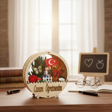 Yuvarlak Saksı Teraryum - Öğretmenler Günü Hediyesi