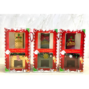 Noel Temalı Polyester Şömine Tütsülük 